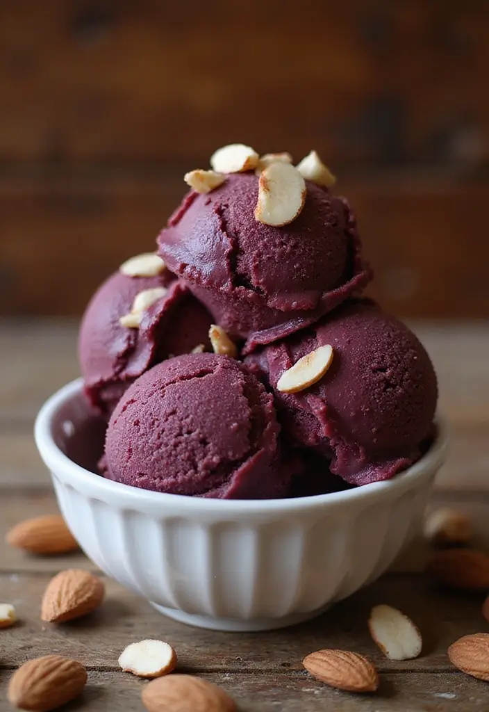 29 Delicious Vegan Countertop Ice Cream Maker Recipes for Summer - 11. Dark Cherry Almond Ice Cream