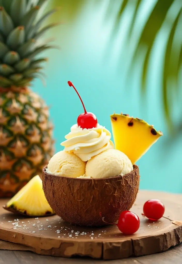 29 Delicious Vegan Countertop Ice Cream Maker Recipes for Summer - 14. Pina Colada Ice Cream