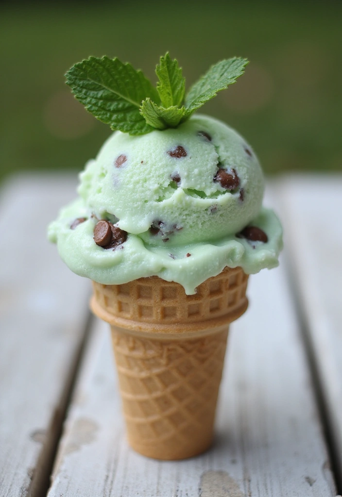 29 Delicious Vegan Countertop Ice Cream Maker Recipes for Summer - 6. Mint Chocolate Chip Ice Cream