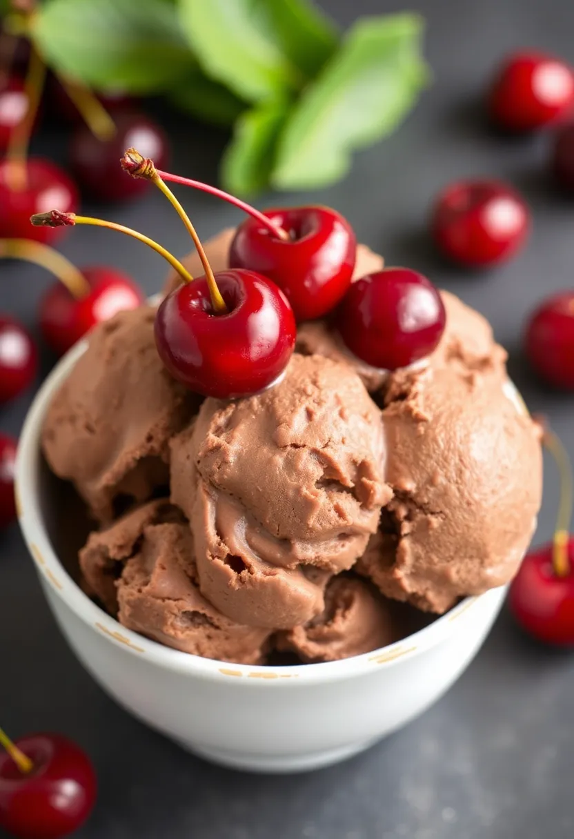 29 Protein Ice Cream Recipes That Fuel Your Day - 28. Chocolate Cherry Protein Ice Cream