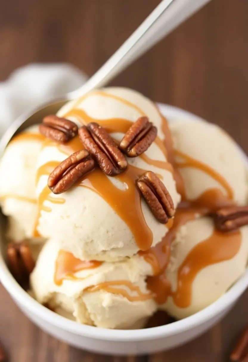 30 Gourmet Ice Cream Recipes Worth Making at Home 13 30 Gourmet Ice Cream Recipes Worth Making at Home - 13. Decadent Caramel Pecan Ice Cream