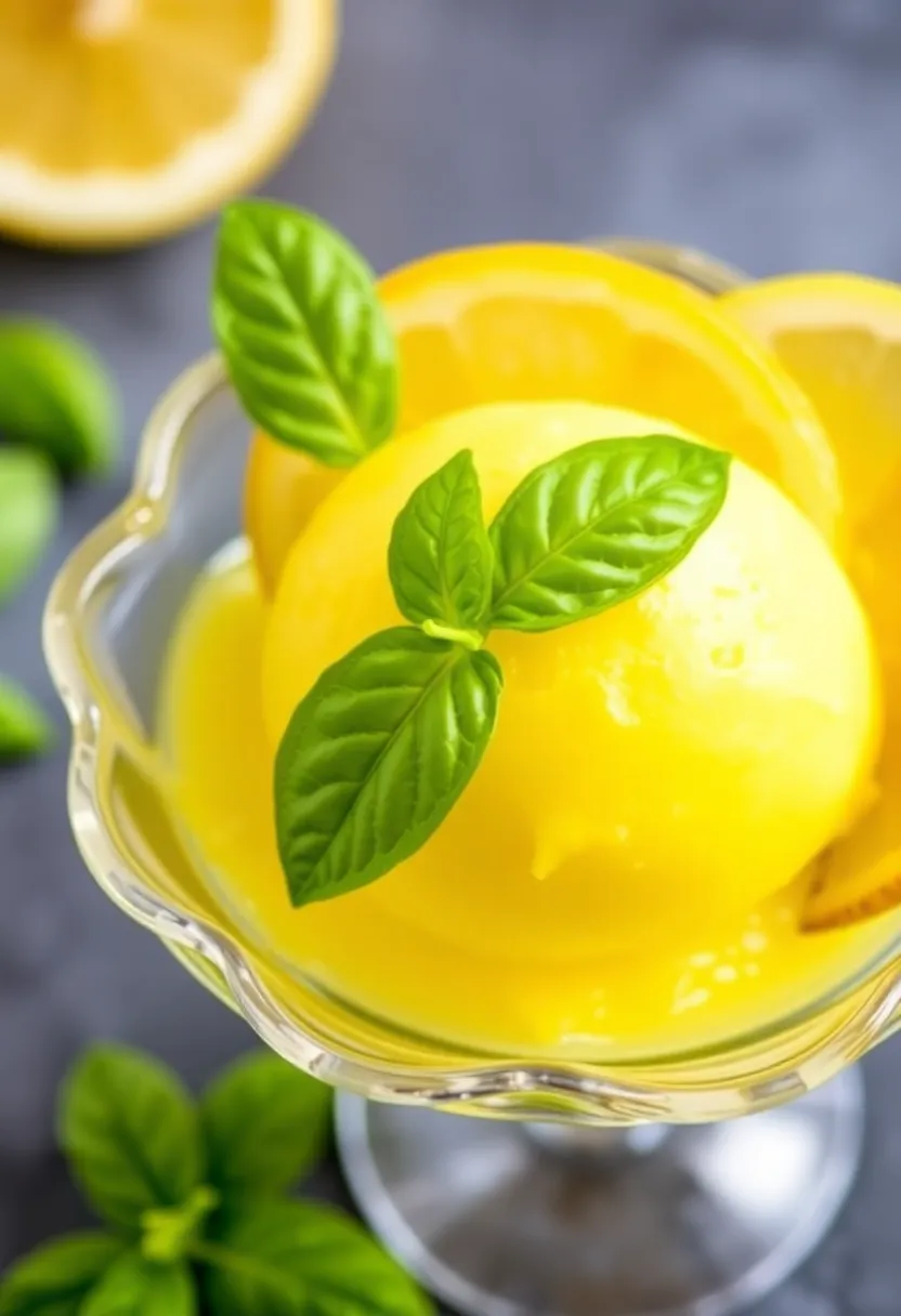 30 Gourmet Ice Cream Recipes Worth Making at Home 17 30 Gourmet Ice Cream Recipes Worth Making at Home - 17. Zesty Lemon Basil Sorbet