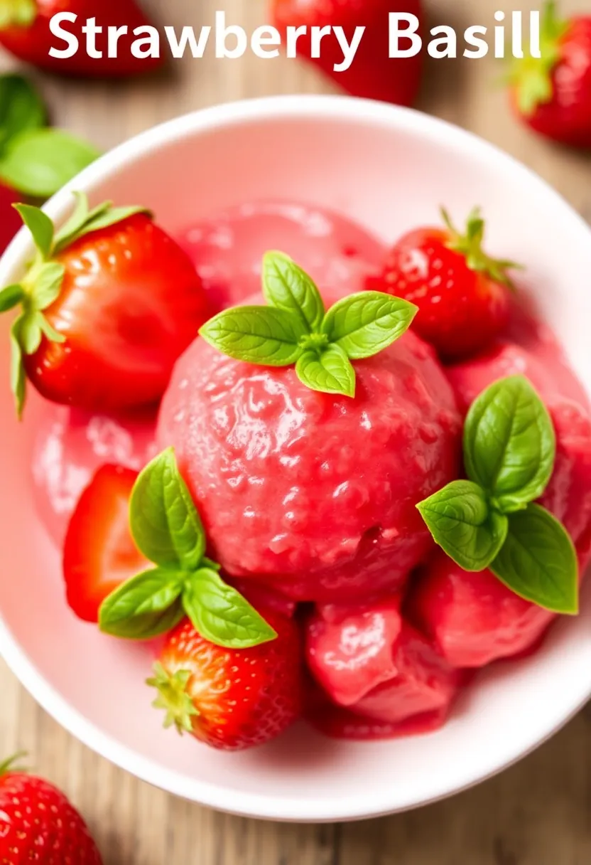 30 Gourmet Ice Cream Recipes Worth Making at Home 21 30 Gourmet Ice Cream Recipes Worth Making at Home - 21. Strawberry Basil Sorbet