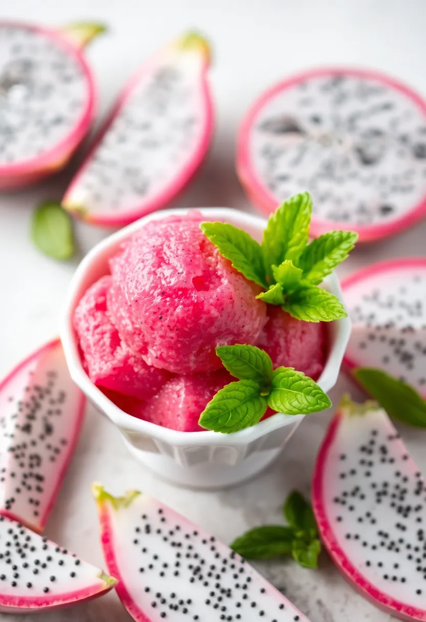 30 Gourmet Ice Cream Recipes Worth Making at Home 23 30 Gourmet Ice Cream Recipes Worth Making at Home - 23. Exotic Dragon Fruit Sorbet