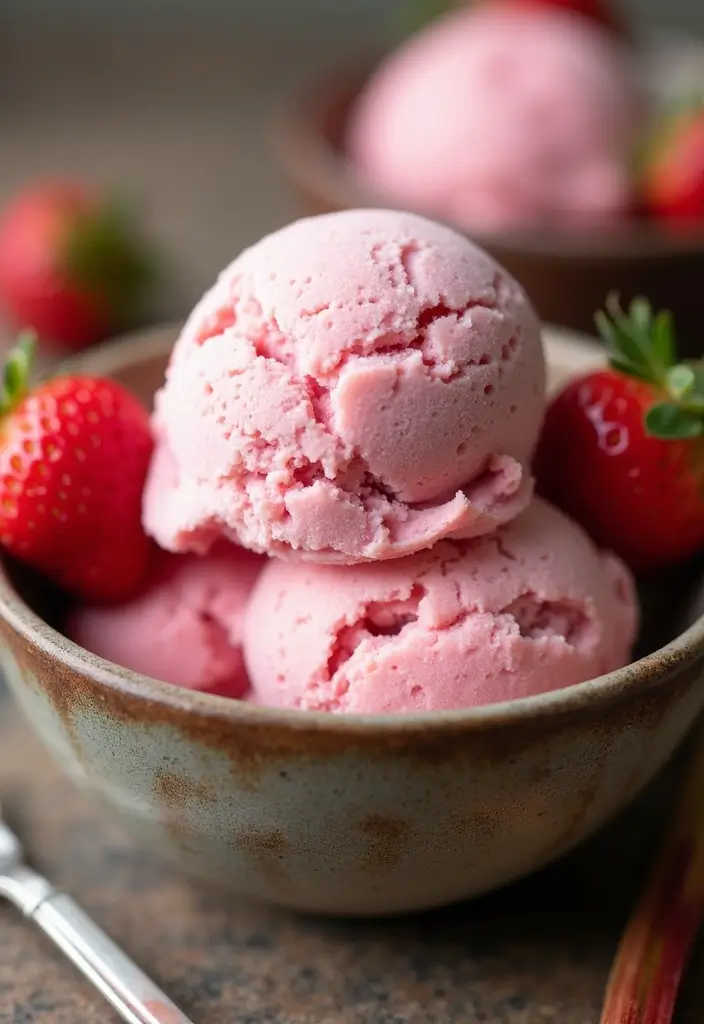 30 Gourmet Ice Cream Recipes Worth Making at Home 25 30 Gourmet Ice Cream Recipes Worth Making at Home - 25. Rhubarb Strawberry Ice Cream