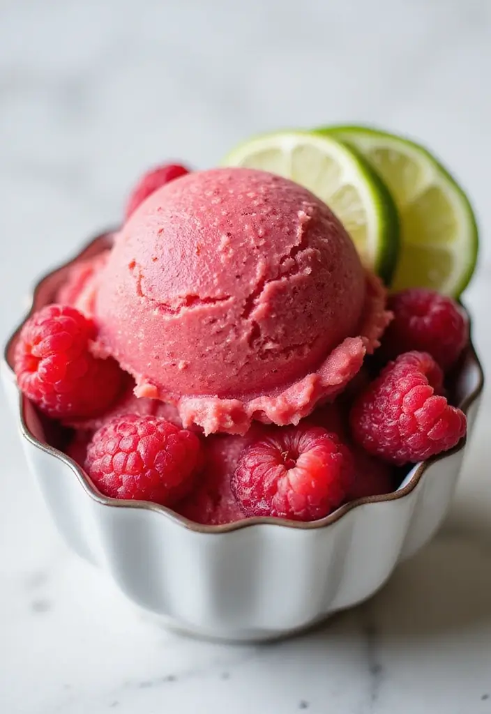 30 Gourmet Ice Cream Recipes Worth Making at Home 27 30 Gourmet Ice Cream Recipes Worth Making at Home - 27. Luscious Raspberry Lime Sorbet