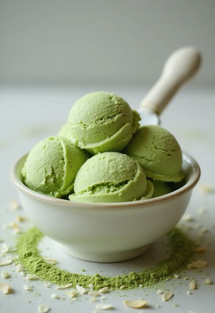 30 Gourmet Ice Cream Recipes Worth Making at Home 3 30 Gourmet Ice Cream Recipes Worth Making at Home - 3. Matcha Green Tea Coconut Ice Cream