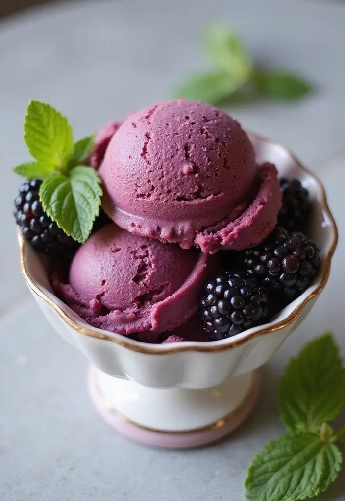 30 Gourmet Ice Cream Recipes Worth Making at Home 30 30 Gourmet Ice Cream Recipes Worth Making at Home - 30. Delicious Blackberry Mint Ice Cream