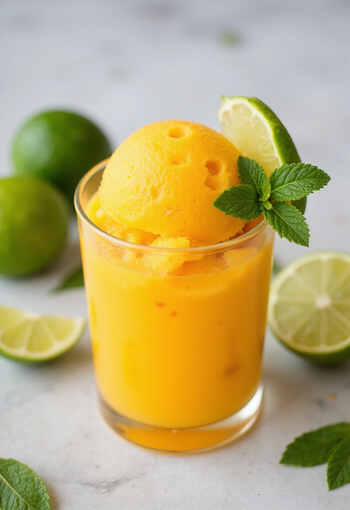 30 Gourmet Ice Cream Recipes Worth Making at Home 4 30 Gourmet Ice Cream Recipes Worth Making at Home - 4. Tropical Mango Lime Sorbet