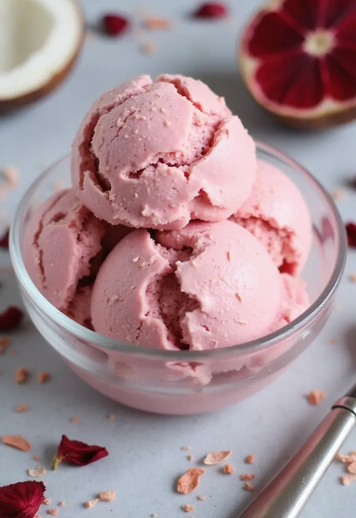 30 Gourmet Ice Cream Recipes Worth Making at Home 5 30 Gourmet Ice Cream Recipes Worth Making at Home - 5. Hibiscus Coconut Cream Delight