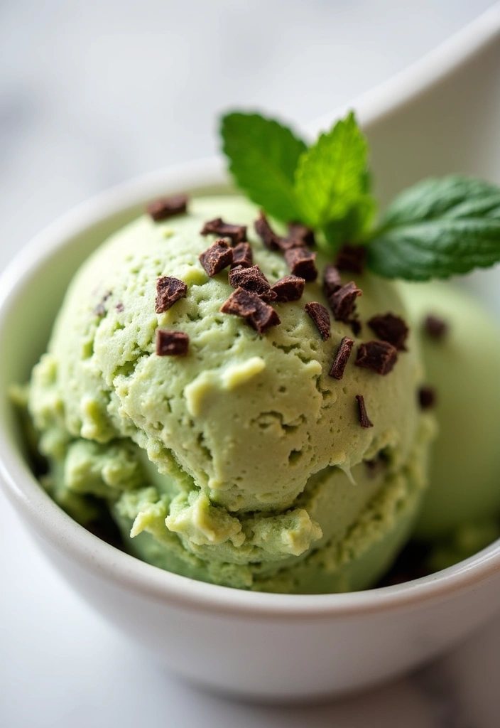 30 Gourmet Ice Cream Recipes Worth Making at Home 8 30 Gourmet Ice Cream Recipes Worth Making at Home - 8. Refreshing Mint Chip Avocado Ice Cream