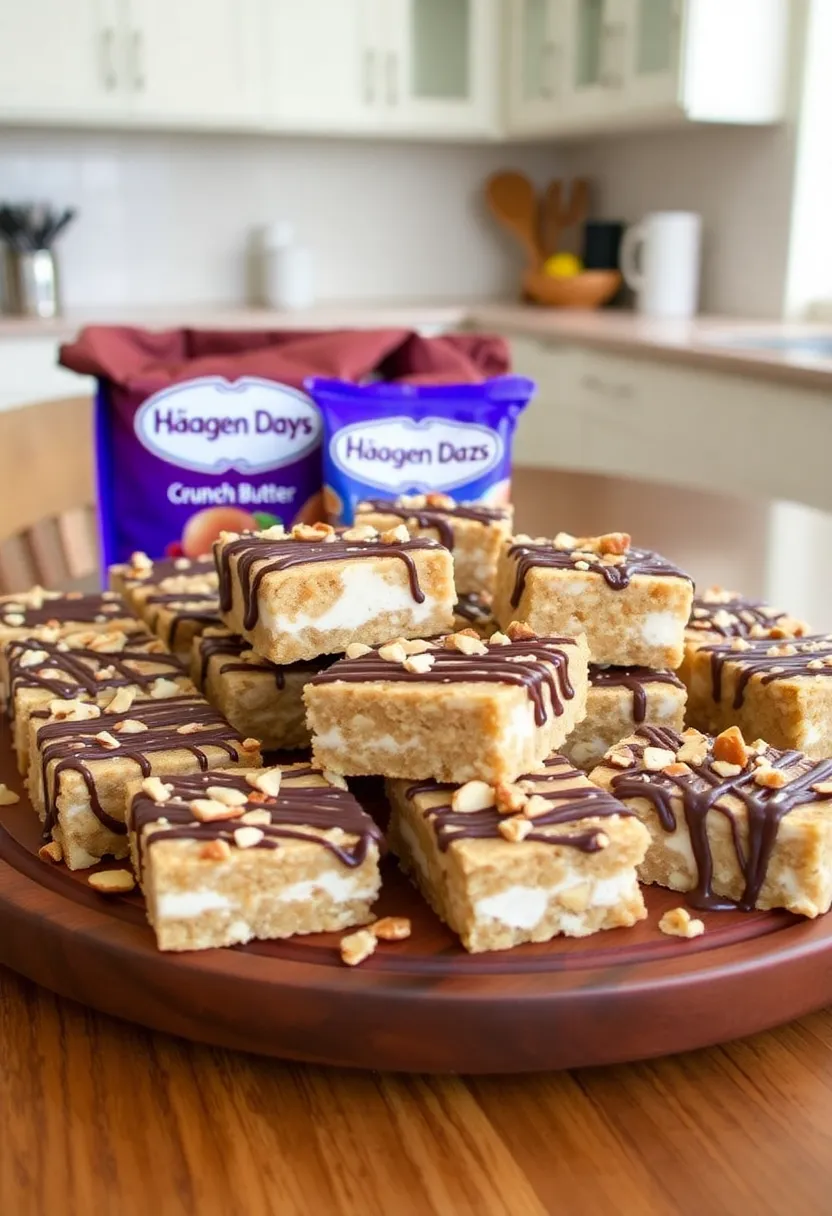 30 Haagen Dazs Ice Cream Recipes Inspired at Home 7 30 Haagen Dazs Ice Cream Recipes Inspired at Home - 7. Haagen Dazs Almond Butter Crunch Bars