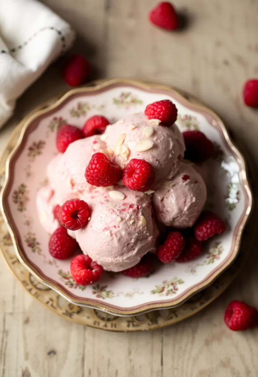30 Healthy Ice Cream Recipes Clean Eating Approved - 11. Raspberry Almond Ice Cream