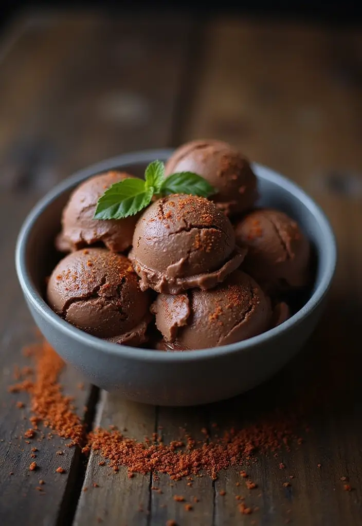 30 Healthy Ice Cream Recipes Clean Eating Approved - 22. Spicy Chocolate Ice Cream