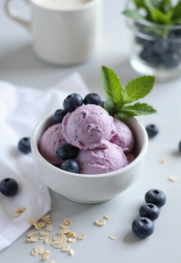 30 Healthy Ice Cream Recipes Clean Eating Approved - 6. Blueberry Oat Milk Ice Cream
