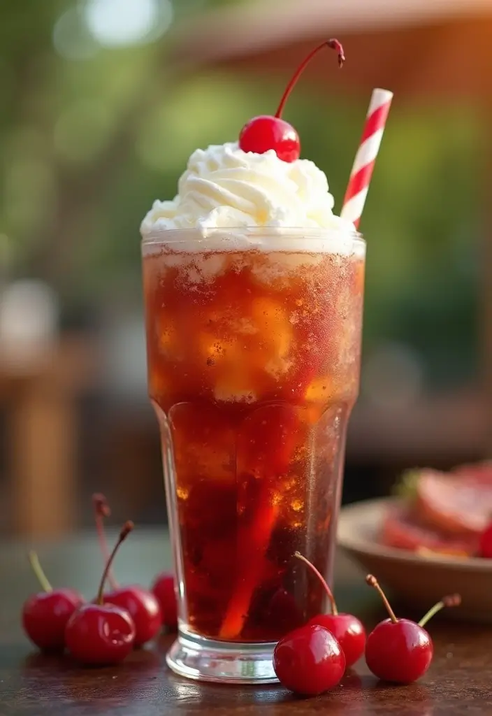 30 Ice Cream Float Recipes Everyone Can Enjoy - 10. Cherry Cola Float