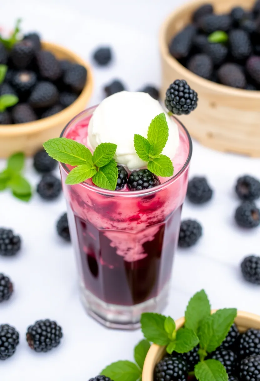 30 Ice Cream Float Recipes Everyone Can Enjoy - 21. Blackberry Mint Float