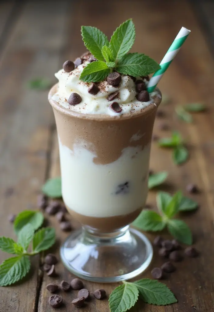30 Ice Cream Float Recipes Everyone Can Enjoy - 4. Mint Chocolate Chip Float