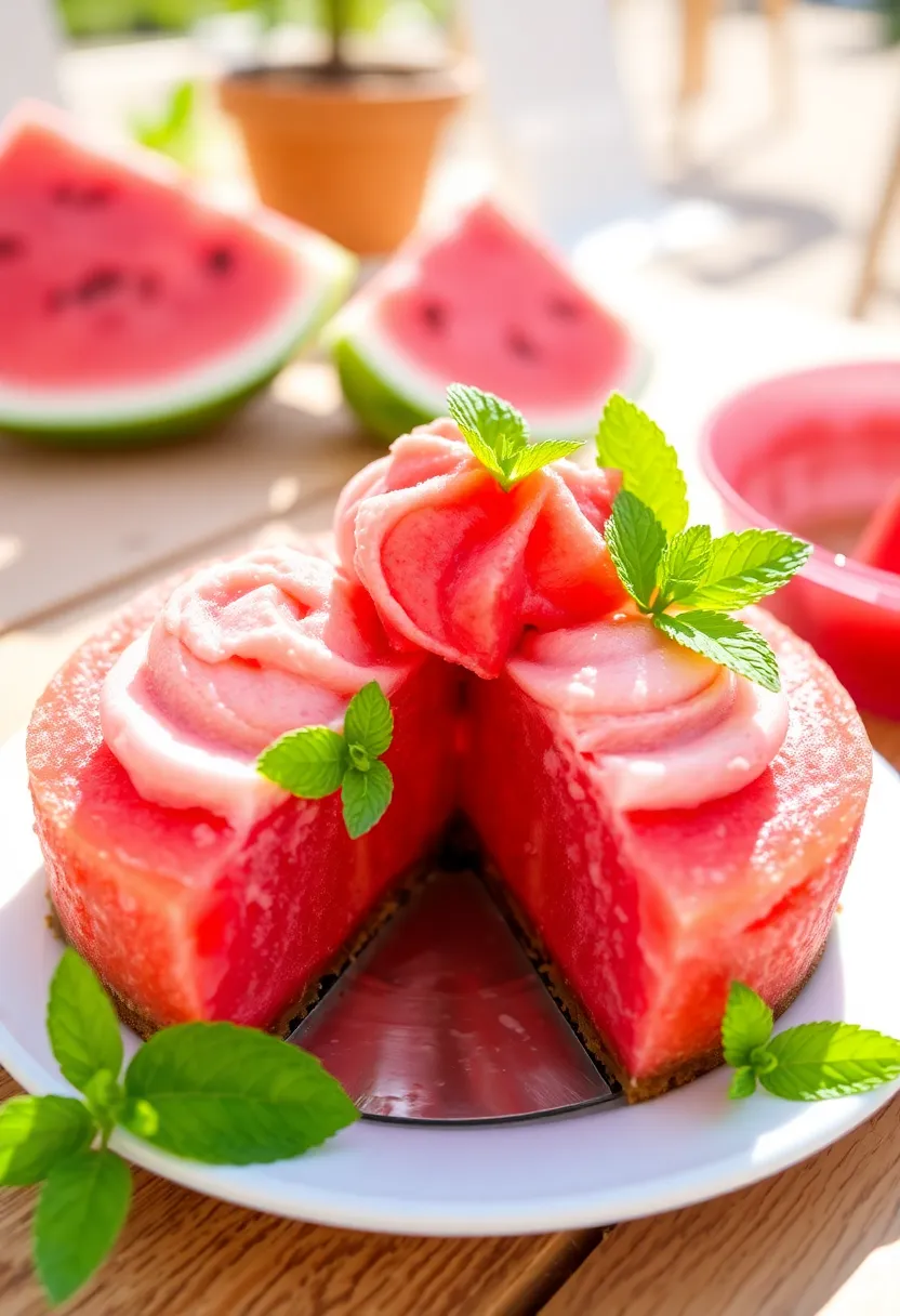 30 Ice Cream Pies Recipes That Are Always a Hit 29 30 Ice Cream Pies Recipes That Are Always a Hit - 29. Watermelon Sorbet Ice Cream Pie