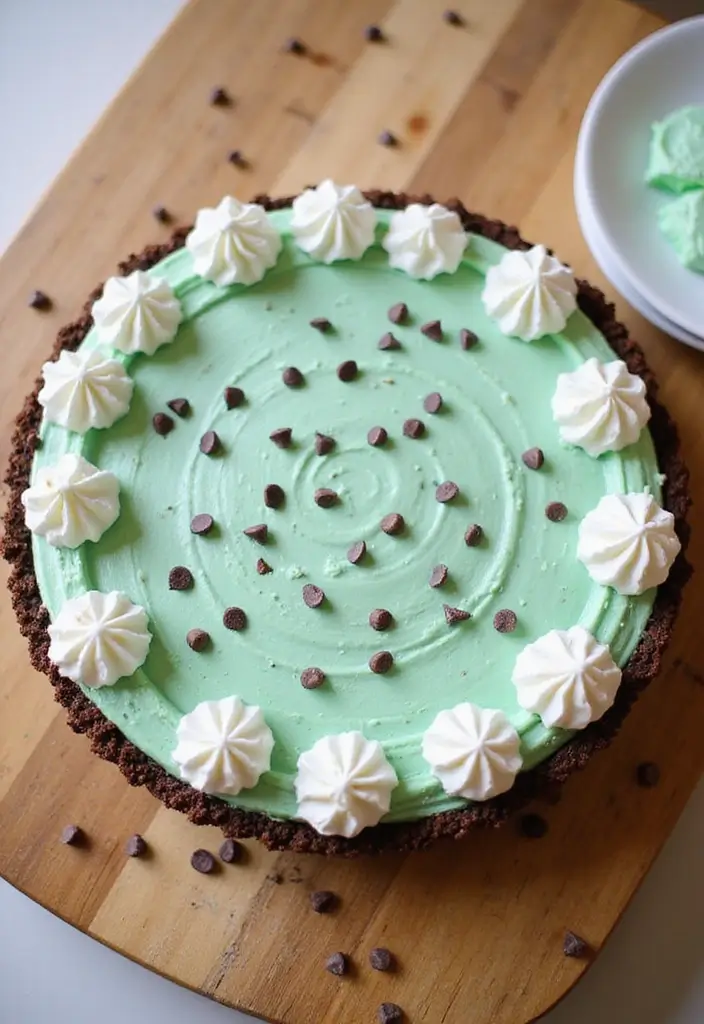 30 Ice Cream Pies Recipes That Are Always a Hit 4 30 Ice Cream Pies Recipes That Are Always a Hit - 4. Mint Chocolate Chip Ice Cream Pie