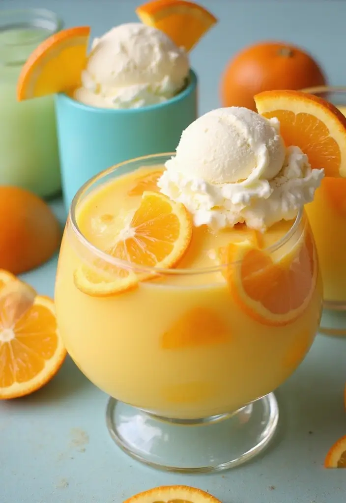 30 Ice Cream Punch Recipes Fun for Every Party - 14. Vanilla Orange Creamsicle Punch