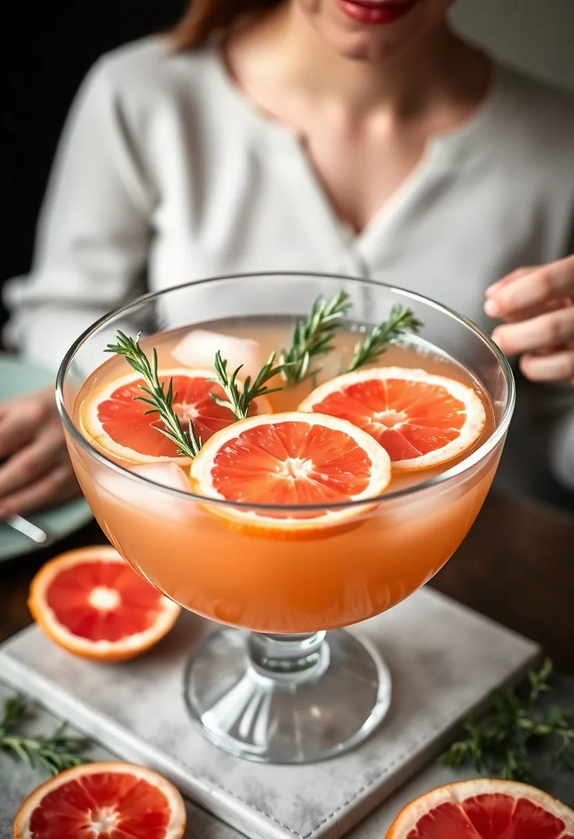 30 Ice Cream Punch Recipes Fun for Every Party - 18. Grapefruit Rosemary Punch