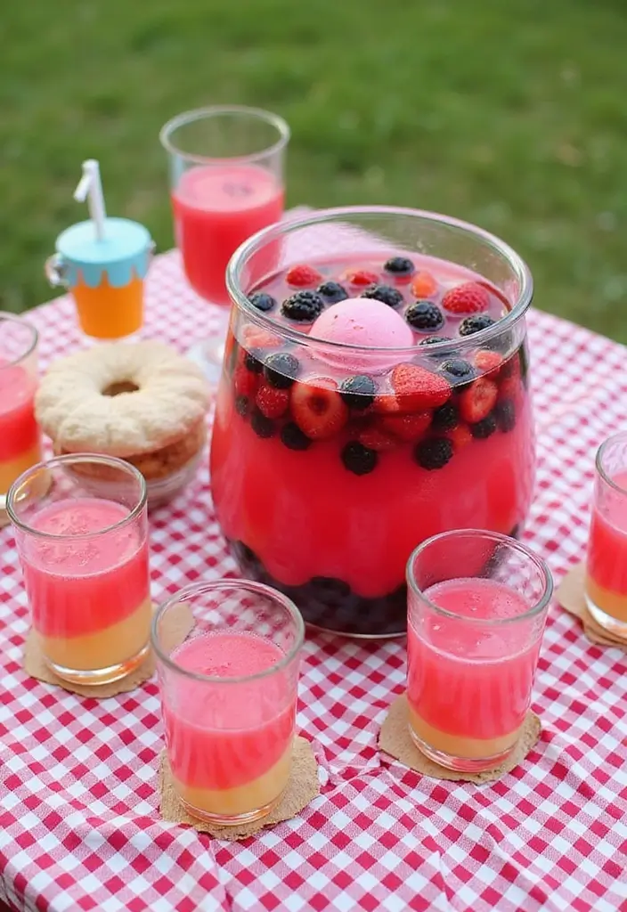30 Ice Cream Punch Recipes Fun for Every Party - 2. Berry Blast Punch