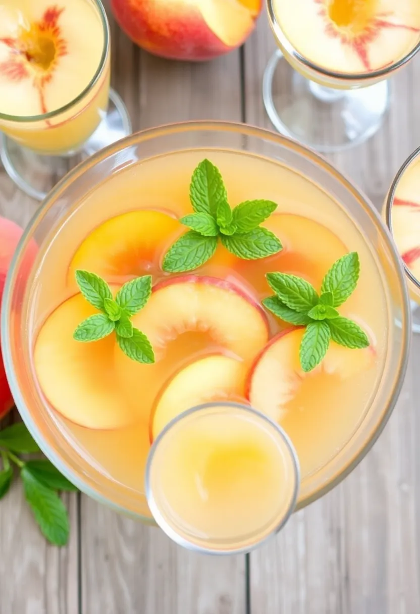 30 Ice Cream Punch Recipes Fun for Every Party - 22. Sparkling Ginger Peach Punch