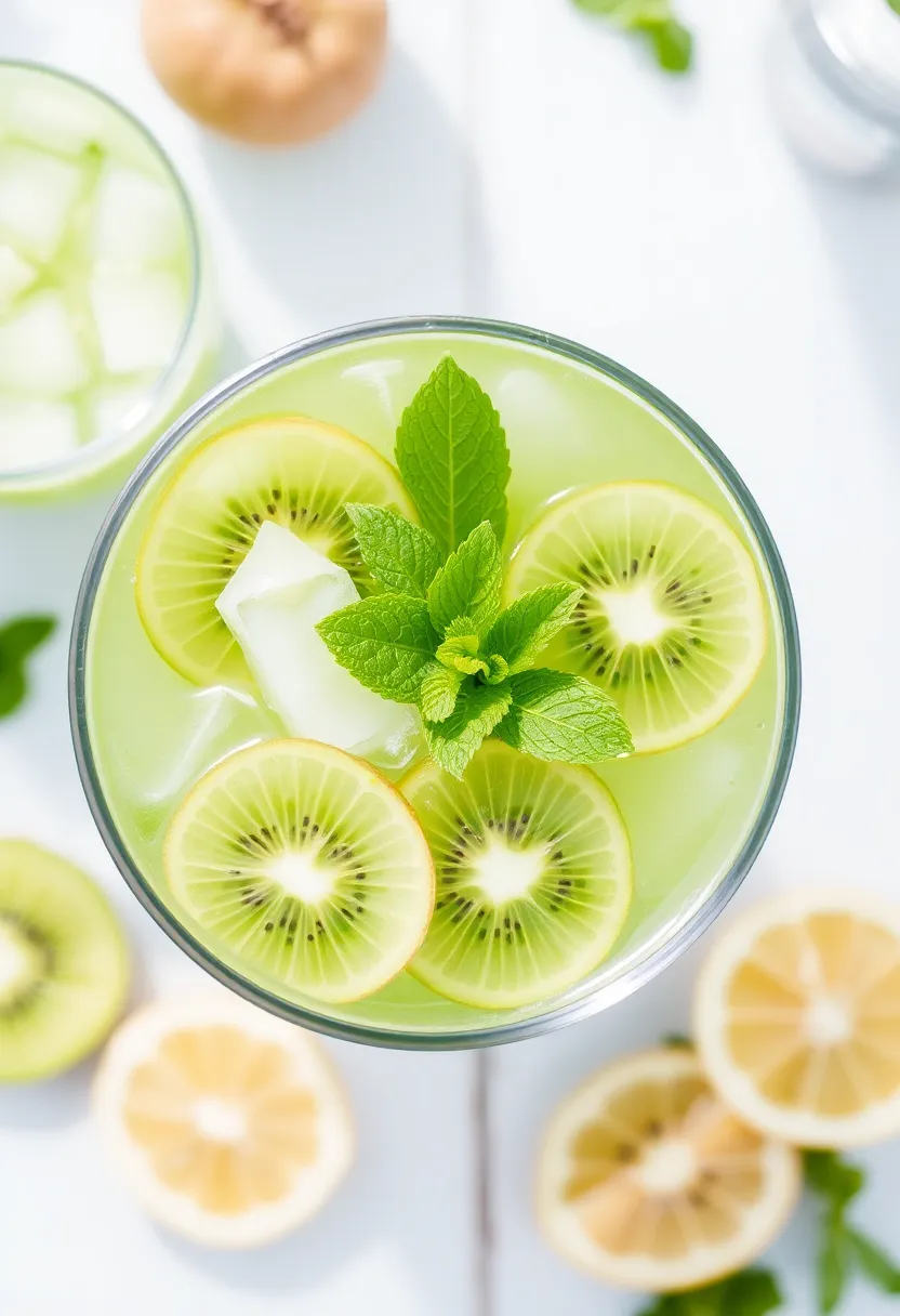 30 Ice Cream Punch Recipes Fun for Every Party - 24. Kiwi Mint Fizz Punch