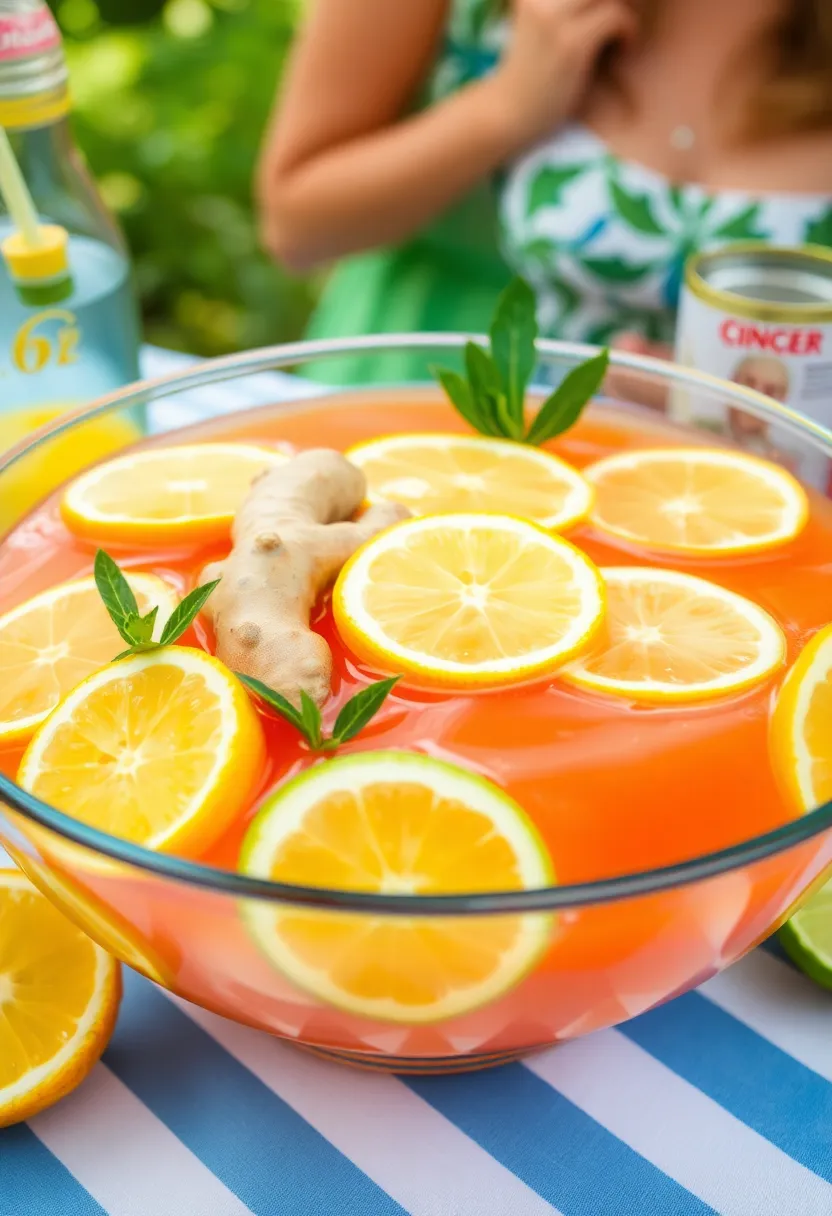 30 Ice Cream Punch Recipes Fun for Every Party - 26. Ginger Lemonade Punch