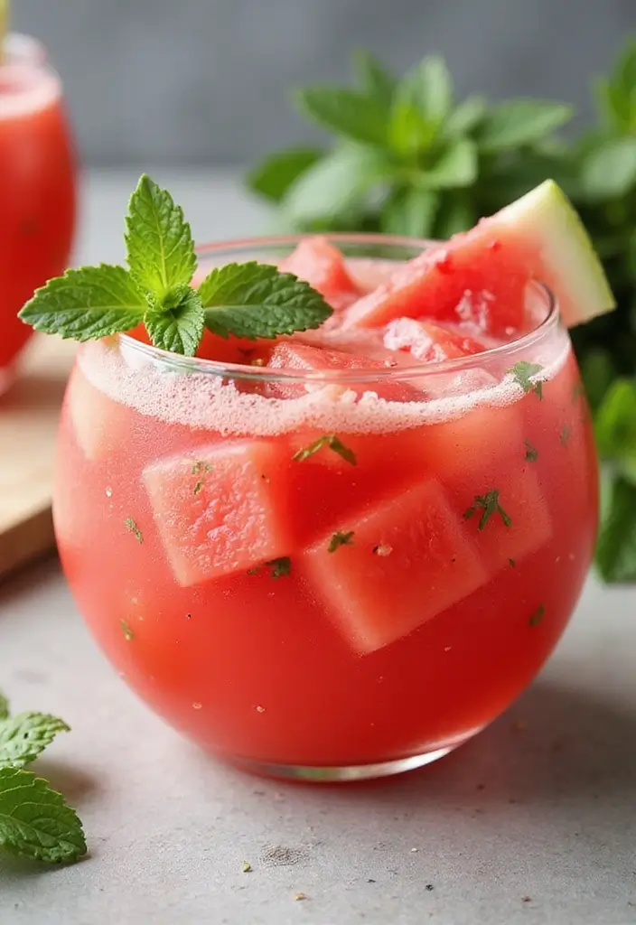 30 Ice Cream Punch Recipes Fun for Every Party - 27. Watermelon Mint Spritzer