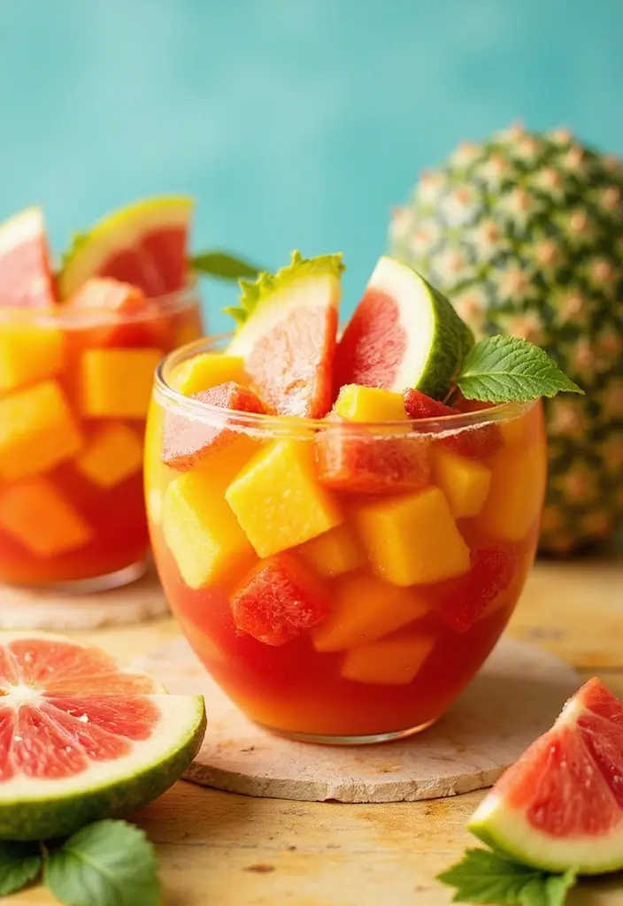30 Ice Cream Punch Recipes Fun for Every Party - 28. Tropical Fruit Punch