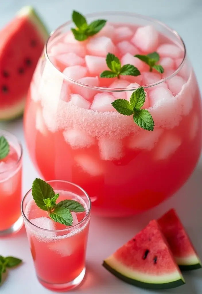 30 Ice Cream Punch Recipes Fun for Every Party - 7. Fizzy Watermelon Cooler