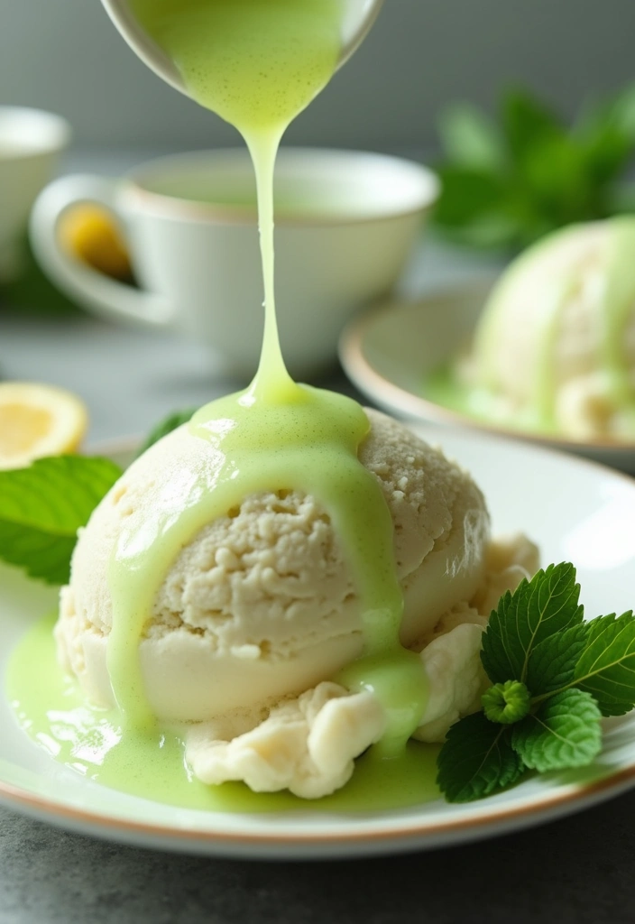 30 Ice Cream Sauce Recipes You’ll Want on Everything 16 30 Ice Cream Sauce Recipes You’ll Want on Everything - 16. Minty Green Tea Sauce