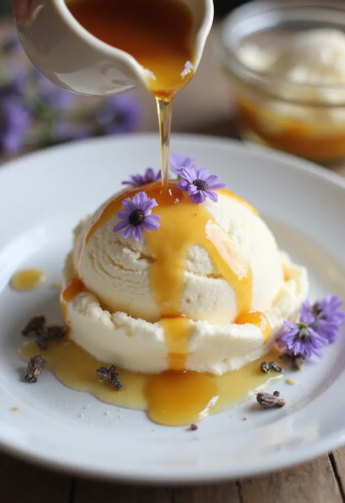 30 Ice Cream Sauce Recipes You’ll Want on Everything 17 30 Ice Cream Sauce Recipes You’ll Want on Everything - 17. Creamy Lavender Honey Sauce