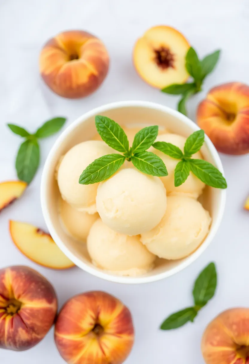 30 Ninja Creami Ice Cream Recipes Low Sugar and Flavorful - 10. Ripe Peach Sorbet