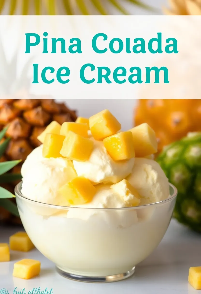 30 Ninja Creami Ice Cream Recipes Low Sugar and Flavorful - 12. Pina Colada Ice Cream