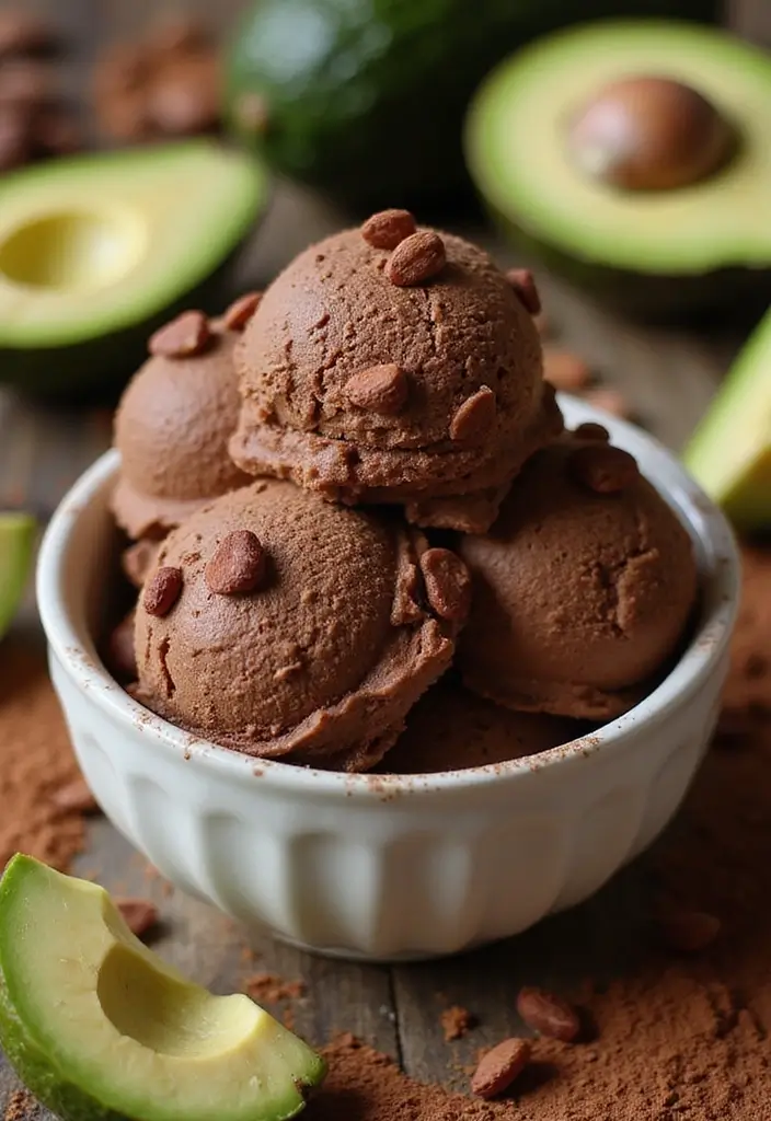30 Ninja Creami Ice Cream Recipes Low Sugar and Flavorful - 2. Chocolate Avocado Dream
