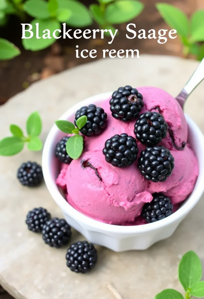 30 Ninja Creami Ice Cream Recipes Low Sugar and Flavorful - 21. Blackberry Sage Ice Cream