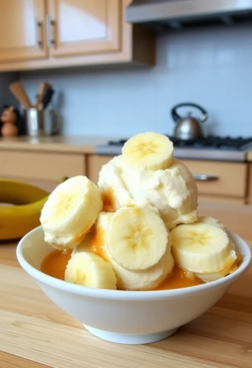 30 Ninja Creami Ice Cream Recipes Low Sugar and Flavorful - 23. Caramelized Banana Split