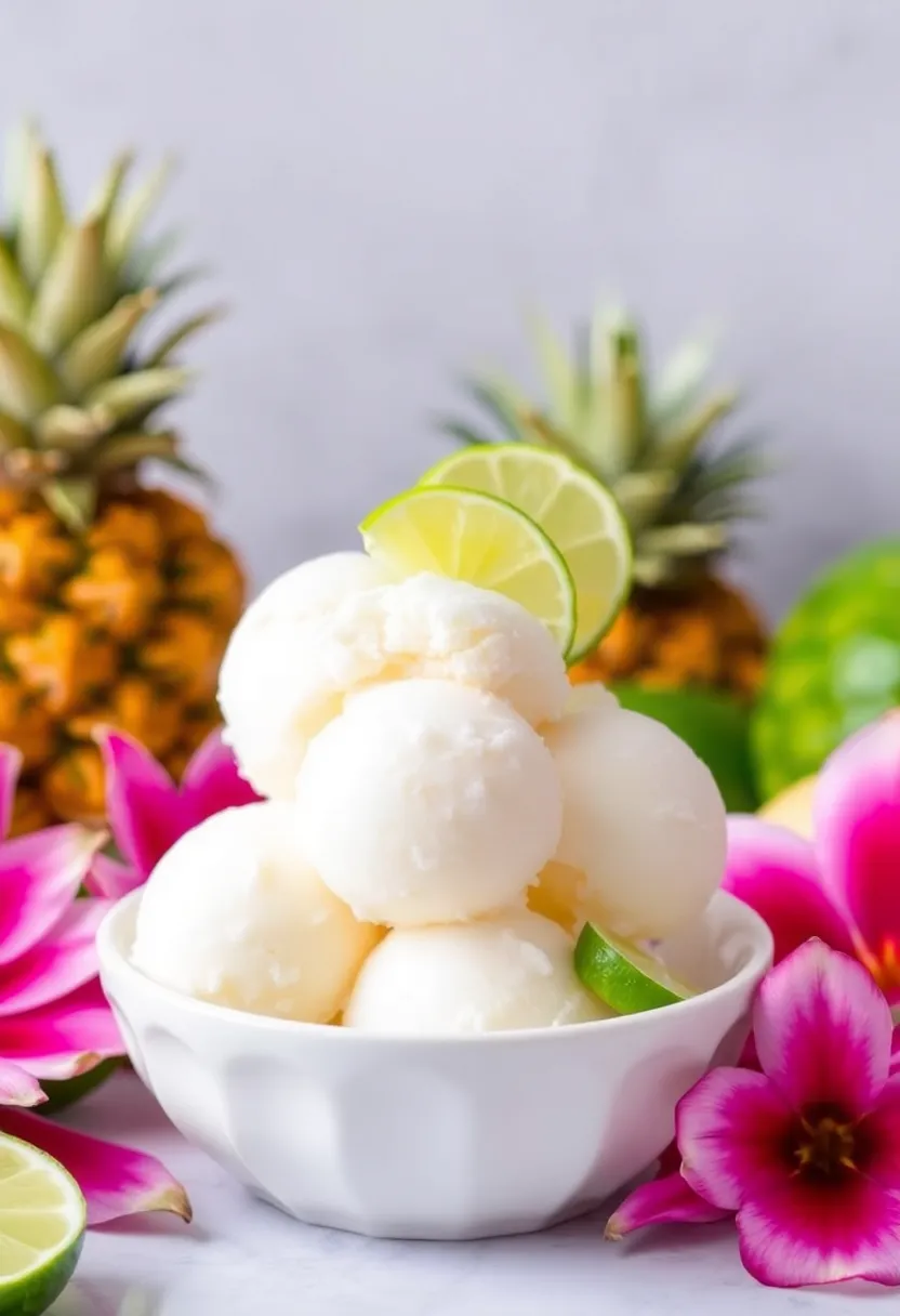 30 Ninja Creami Ice Cream Recipes Low Sugar and Flavorful - 24. Coconut Lime Sorbet