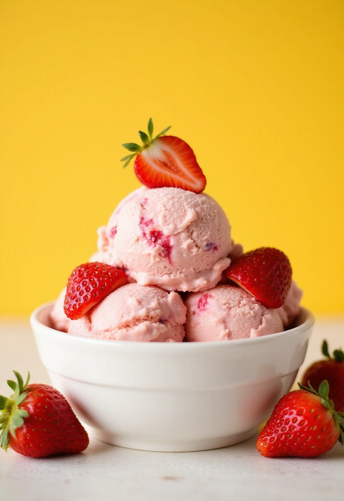 30 Ninja Creami Ice Cream Recipes Low Sugar and Flavorful - 3. Strawberry Banana Swirl