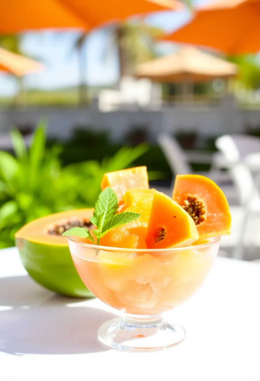 30 Ninja Creami Ice Cream Recipes Low Sugar and Flavorful - 30. Tropical Papaya Sorbet