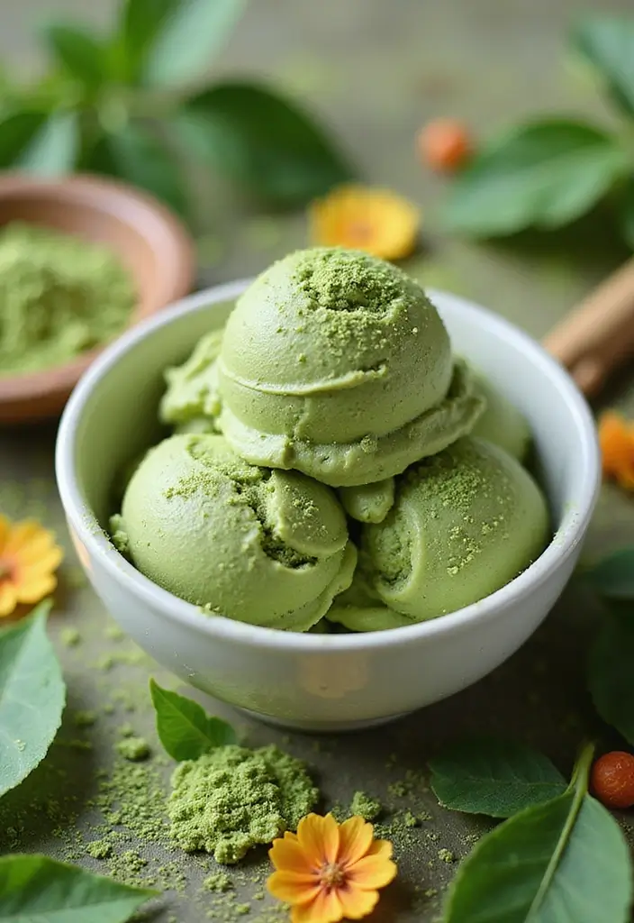 30 Ninja Creami Ice Cream Recipes Low Sugar and Flavorful - 4. Matcha Green Tea Delight