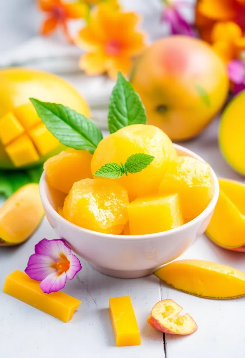 30 Ninja Creami Ice Cream Recipes Low Sugar and Flavorful - 5. Tropical Mango Sorbet