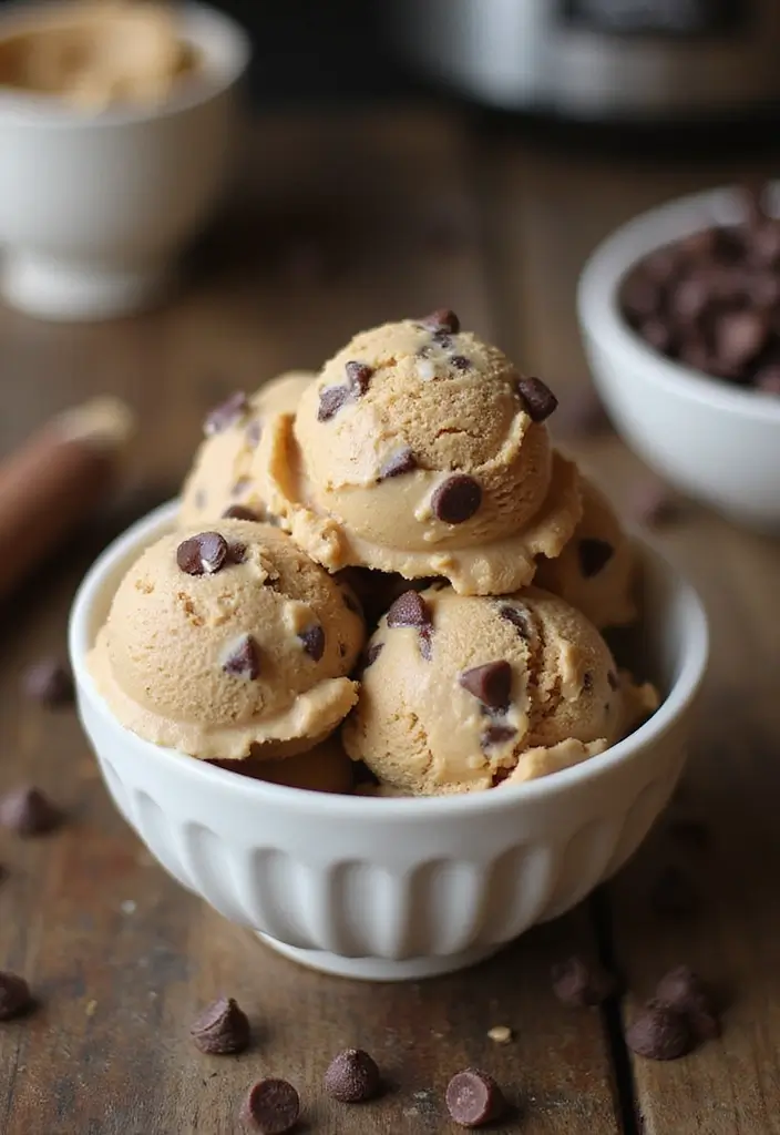 30 Ninja Creami Ice Cream Recipes Low Sugar and Flavorful - 8. Peanut Butter Chocolate Chip