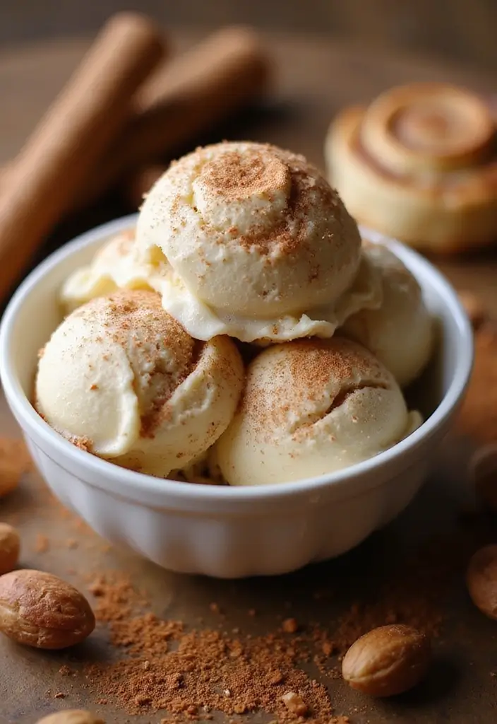 30 Ninja Creami Ice Cream Recipes Low Sugar and Flavorful - 9. Cinnamon Roll Delights