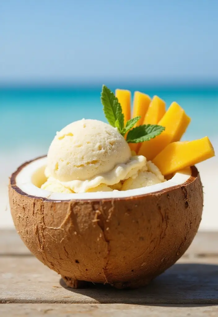 30 Pint Ice Cream Maker Recipes You’ll Love to Try 1 30 Pint Ice Cream Maker Recipes You’ll Love to Try - 1. Creamy Coconut Mango Delight