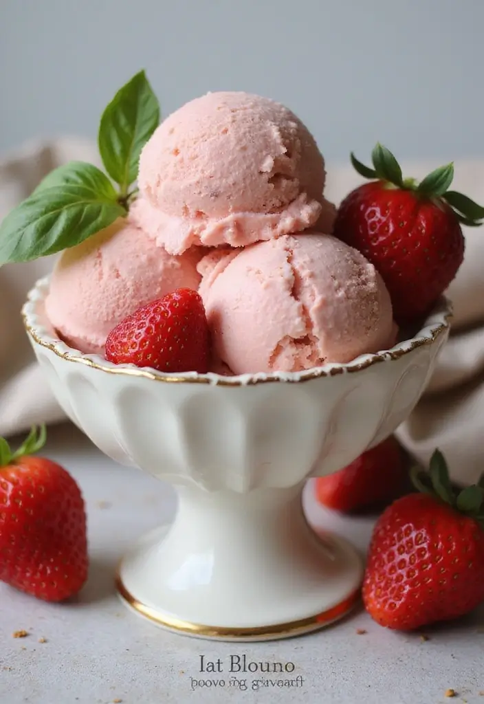 30 Pint Ice Cream Maker Recipes You’ll Love to Try 3 30 Pint Ice Cream Maker Recipes You’ll Love to Try - 3. Strawberry Basil Bliss