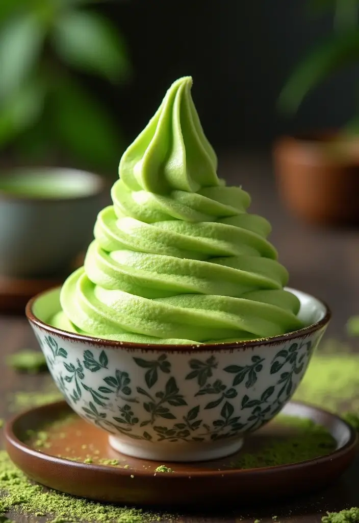30 Pint Ice Cream Maker Recipes You’ll Love to Try 4 30 Pint Ice Cream Maker Recipes You’ll Love to Try - 4. Matcha Green Tea Whirl